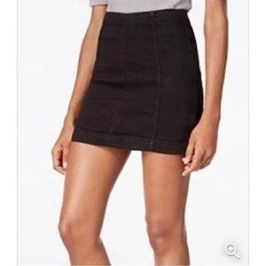 Free People Modern‎ Femme Denim Skirt in Black Size 4 NWOT